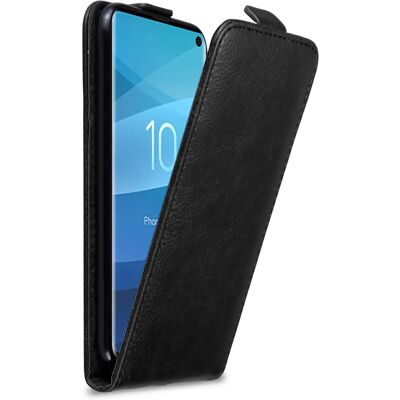 Cadorabo Nacht Schwarz Flip-Hülle für Samsung Galaxy S10 4G - Support & Schutz Cadorabo Nacht Schwarz Flip-Hülle für Samsung Galaxy S10 4G - Support & Schutz