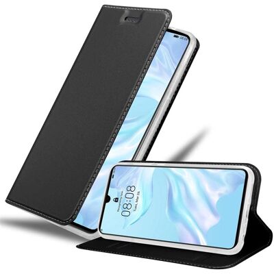 Huawei P30 Kotelo - Matta pinta ja korttilokero - Musta Huawei P30 Kotelo - Matta pinta ja korttilokero - Musta