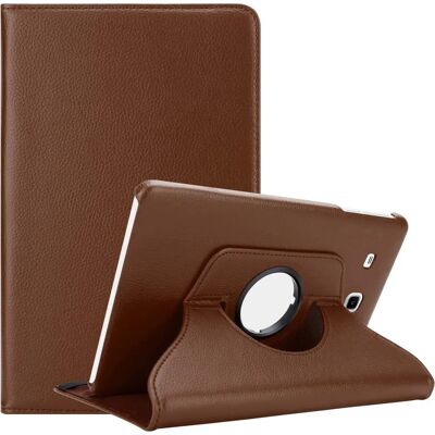 Housse pour Samsung Galaxy Tab E (9,6 pouces) - Étui de protection sans réveil automatique - Marron - Publicité Housse pour Samsung Galaxy Tab E (9,6 pouces) - Étui de protection sans réveil automatique - Marron - Publicité