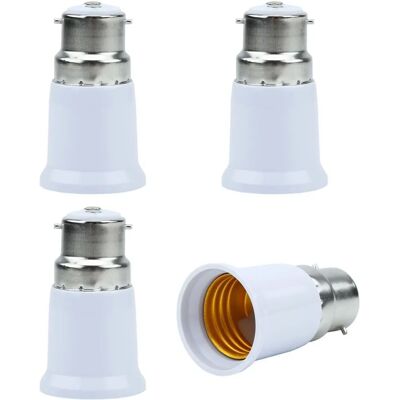 Intirilife B22 zu E27 Lampenadapter - 4er Set in Weiß Intirilife B22 zu E27 Lampenadapter - 4er Set in Weiß