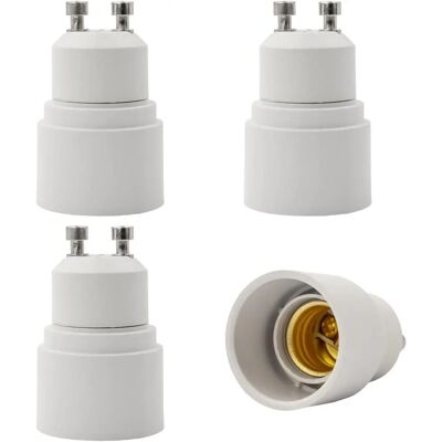 Intirilife GU10 zu E14 Lampenadapter - 4er Set in WEISS Intirilife GU10 zu E14 Lampenadapter - 4er Set in WEISS
