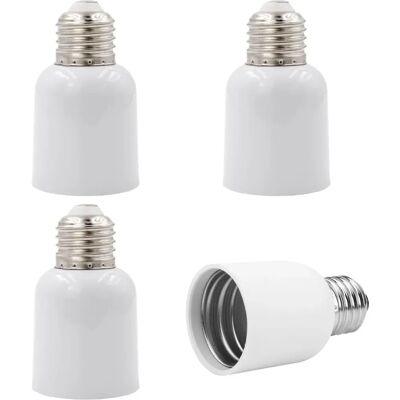 Intirilife E27 zu E40 Lampenbasisadapter - 4er Set - Weiß Intirilife E27 zu E40 Lampenbasisadapter - 4er Set - Weiß