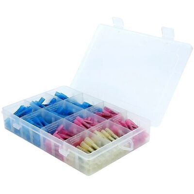 Intirilife 200 Zangen-Box Lötmuffen - 3 Größen, Schrumpfschlauch-Set Intirilife 200 Zangen-Box Lötmuffen - 3 Größen, Schrumpfschlauch-Set