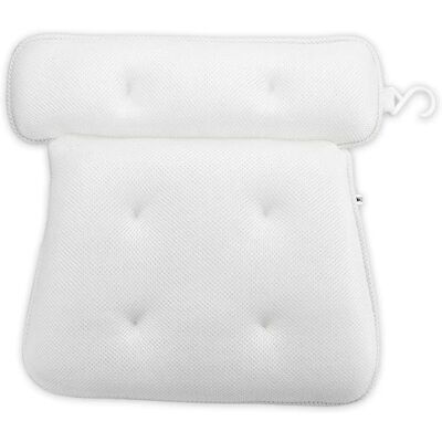 Intirilife Weiß Badkissen - Wasserabweisend, Ergonomisch, Starke Saugnäpfe Intirilife Weiß Badkissen - Wasserabweisend, Ergonomisch, Starke Saugnäpfe