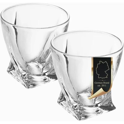 Szklanka do whisky Intirilife Twisted - Kryształ 300ml Szklanka do whisky Intirilife Twisted - Kryształ 300ml