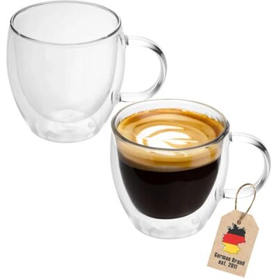Intirilife set de verres thermo double paroi 2x en 100 - 200ml - Publicité Intirilife set de verres thermo double paroi 2x en 100 - 200ml - Publicité