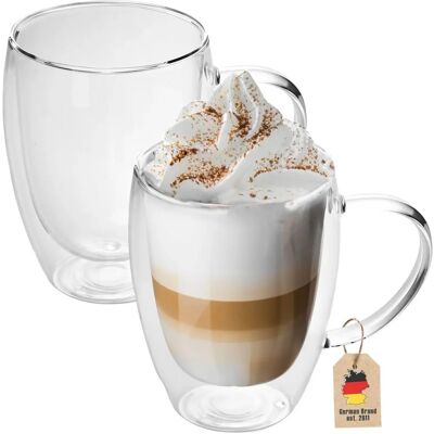 Intirilife Verre à café thermos 250-400ml - Paroi double - Publicité Intirilife Verre à café thermos 250-400ml - Paroi double - Publicité