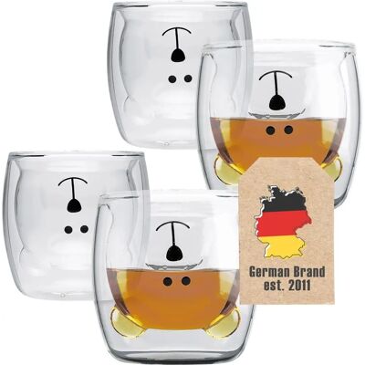 Intirilife Verre Double Paroi Design Ours 230ml - Verre Borosilicate Résistant à la Chaleur - Publicité Intirilife Verre Double Paroi Design Ours 230ml - Verre Borosilicate Résistant à la Chaleur - Publicité