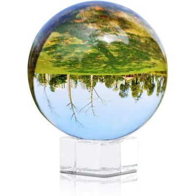 Boule en cristal Intirilife avec support - 70mm - Photo, Méditation - Publicité Boule en cristal Intirilife avec support - 70mm - Photo, Méditation - Publicité