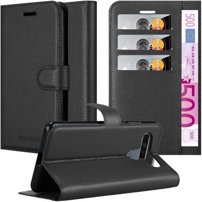 Cadorabo LG K61 Hülle - Kartenfächer & Ständer - Schwarz Cadorabo LG K61 Hülle - Kartenfächer & Ständer - Schwarz