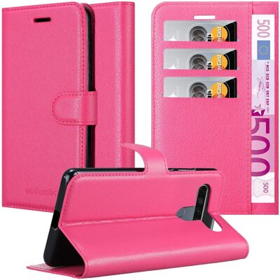 Cadorabo LG K61 Schutz Hülle - Kartenfächer & Ständer CHERRY PINK Cadorabo LG K61 Schutz Hülle - Kartenfächer & Ständer CHERRY PINK