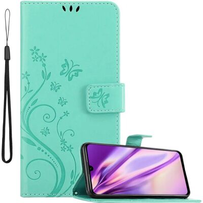 Honor 20 LITE Blumen Türkis Handyhülle Honor 20 LITE Blumen Türkis Handyhülle