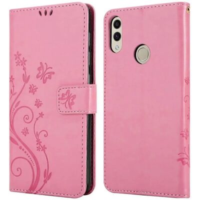 Honor 8C Blumen Buchhülle - Magnetverschluss, Ständer & Kartenfächer Honor 8C Blumen Buchhülle - Magnetverschluss, Ständer & Kartenfächer