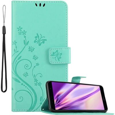 Honor Y6 PRIME 2018 Blumen Buchhülle - Schutzcover Honor Y6 PRIME 2018 Blumen Buchhülle - Schutzcover