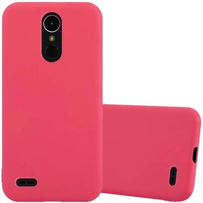 Cadorabo Candy Rot Dünne TPU Handyhülle LG K10 2017 Cadorabo Candy Rot Dünne TPU Handyhülle LG K10 2017