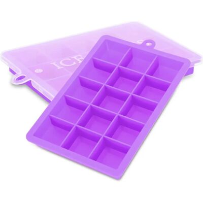 Intirilife 2x Eiswürfelformen - Set aus 2, 15 Fächer, Lila - Eiswürfelformen Intirilife 2x Eiswürfelformen - Set aus 2, 15 Fächer, Lila - Eiswürfelformen