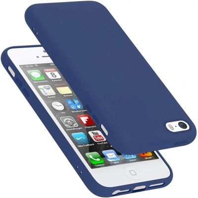 Nestemäinen silikoninen suojauskuori iPhone 5 / 5S / SE 2016 - Sininen Nestemäinen silikoninen suojauskuori iPhone 5 / 5S / SE 2016 - Sininen