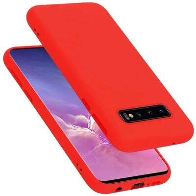 Coque en Silicone Liquide Rouge pour Samsung Galaxy S10 4G - Étui de Protection - Publicité Coque en Silicone Liquide Rouge pour Samsung Galaxy S10 4G - Étui de Protection - Publicité