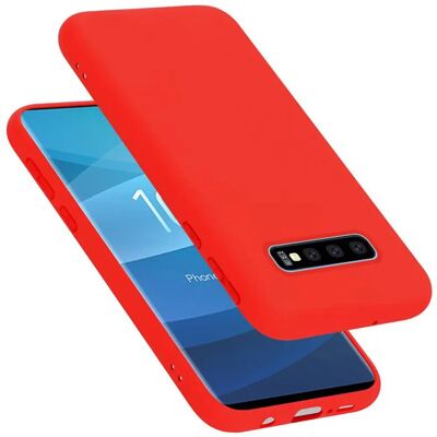Samsung Galaxy S10 PLUS Flüssiges Silikon Hülle Liquid Rot Samsung Galaxy S10 PLUS Flüssiges Silikon Hülle Liquid Rot