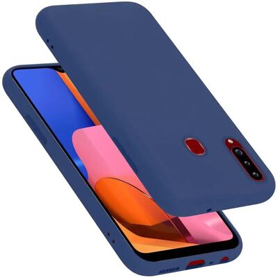 Oppo A53 Samsung Galaxy A20s Flüssiges Silikon Schutzhülle - Blau Oppo A53 Samsung Galaxy A20s Flüssiges Silikon Schutzhülle - Blau