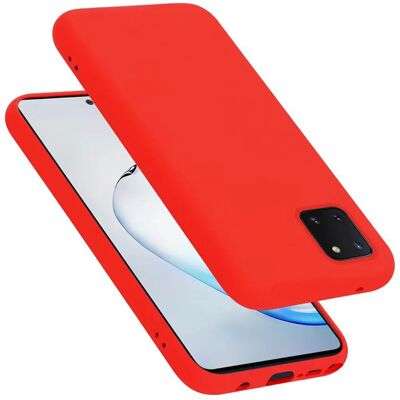 Coque en silicone liquide Oppo A53 Samsung Galaxy A81 / M60s - Rouge Liquide - Publicité Coque en silicone liquide Oppo A53 Samsung Galaxy A81 / M60s - Rouge Liquide - Publicité