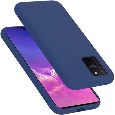 Étui en silicone liquide Oppo Samsung Galaxy A91 / S10 Lite / M80s - Bleu - Publicité Étui en silicone liquide Oppo Samsung Galaxy A91 / S10 Lite / M80s - Bleu - Publicité