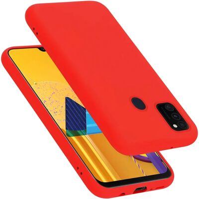 Coque en silicone liquide pour Samsung Galaxy M21 / M30s - Rouge - Publicité Coque en silicone liquide pour Samsung Galaxy M21 / M30s - Rouge - Publicité