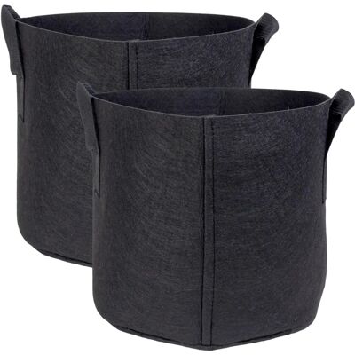 Sac de plantation en laine Intirilife - 11L/3Gal 25x22cm - Tissu non tissé - Publicité Sac de plantation en laine Intirilife - 11L/3Gal 25x22cm - Tissu non tissé - Publicité