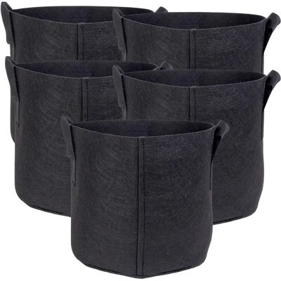 Sac de Plantation en Fleece Noir - 11L Pot de Plantation - Publicité Sac de Plantation en Fleece Noir - 11L Pot de Plantation - Publicité
