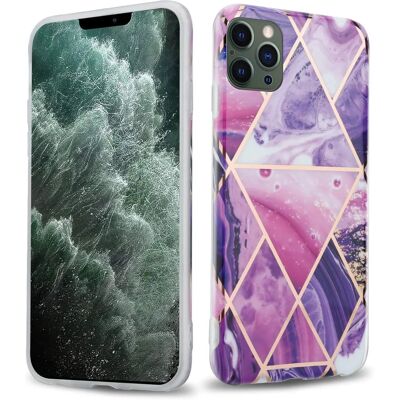 Coque en TPU pour Apple iPhone 12 PRO MAX Marbre Vague Violet - Publicité Coque en TPU pour Apple iPhone 12 PRO MAX Marbre Vague Violet - Publicité