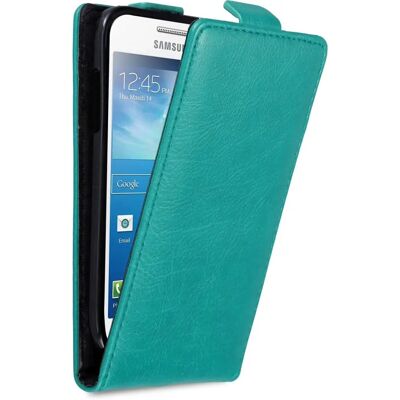 Coque de protection Samsung Galaxy S4 MINI - TURQUOISE - Style Flip - Publicité Coque de protection Samsung Galaxy S4 MINI - TURQUOISE - Style Flip - Publicité