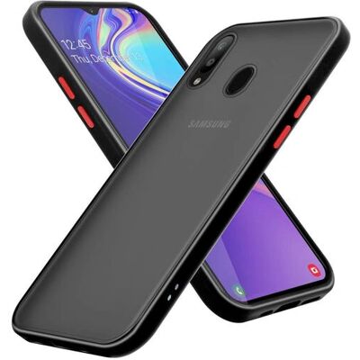 Cadorabo Schwarzes Rotes Dünnes Handyhülle für Samsung Galaxy M30/A40s - Stoßfest Cadorabo Schwarzes Rotes Dünnes Handyhülle für Samsung Galaxy M30/A40s - Stoßfest