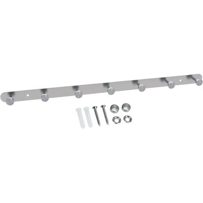 Intirilife Modell A - 7 Haken - Garderobenleiste - Silber Intirilife Modell A - 7 Haken - Garderobenleiste - Silber