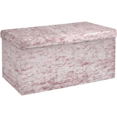 Intirilife Banc Pliable Rose - Cube de Siège avec Revêtement en Velours - Publicité Intirilife Banc Pliable Rose - Cube de Siège avec Revêtement en Velours - Publicité