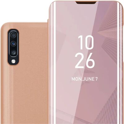 Coque Clear View Miroir pour Samsung Galaxy A70 / A70s - Rose - Publicité Coque Clear View Miroir pour Samsung Galaxy A70 / A70s - Rose - Publicité