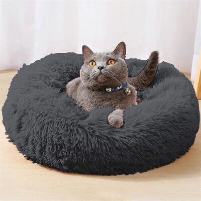 Intirilife Plüsch Haustierbett - 60cm Durchmesser Komfortabel Hund & Katze Bett Intirilife Plüsch Haustierbett - 60cm Durchmesser Komfortabel Hund & Katze Bett