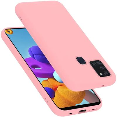 Samsung Galaxy A21s Neste Pink Silikoni Kotelo - Suoja Samsung Galaxy A21s Neste Pink Silikoni Kotelo - Suoja