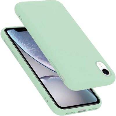 Nestemäisestä silikonista valmistettu iPhone XR -suojakuori - Vaalean vihreä Nestemäisestä silikonista valmistettu iPhone XR -suojakuori - Vaalean vihreä