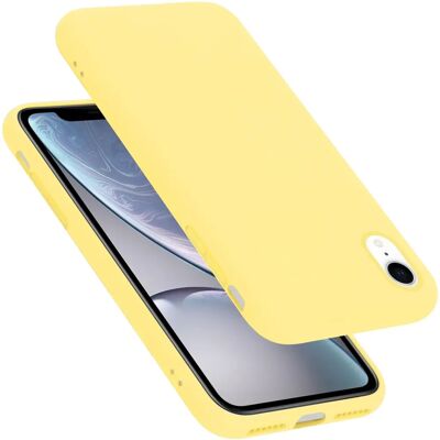 Coque liquide jaune pour Apple iPhone XR - Publicité Coque liquide jaune pour Apple iPhone XR - Publicité