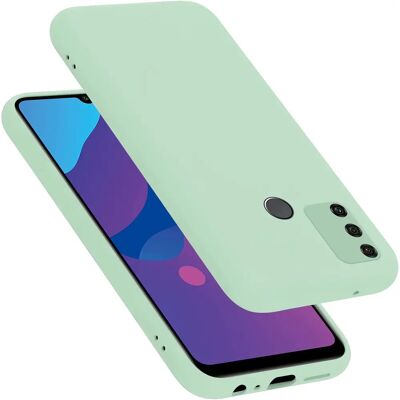 Coque en silicone liquide vert clair pour Honor 9A - Publicité Coque en silicone liquide vert clair pour Honor 9A - Publicité