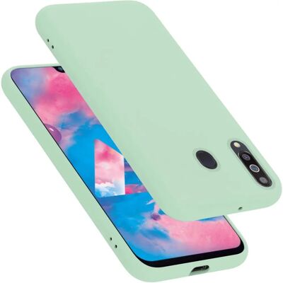 Samsung Galaxy M30 / A40s Flüssiges Grün Silikon Hülle - Schutzcover Samsung Galaxy M30 / A40s Flüssiges Grün Silikon Hülle - Schutzcover