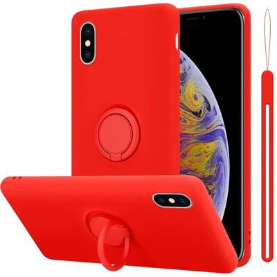 Apple iPhone XS MAX Liquid Red Schutzhülle - Ring Apple iPhone XS MAX Liquid Red Schutzhülle - Ring