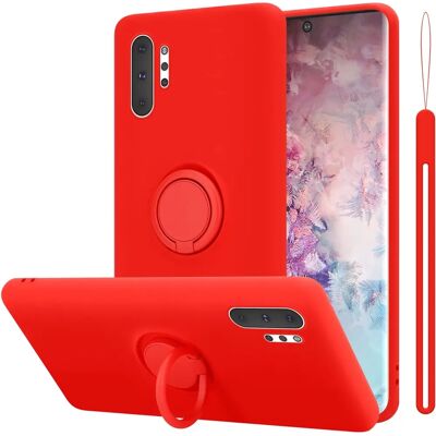 Samsung Galaxy NOTE 10 PLUS Flüssig Rot Ring Hülle Samsung Galaxy NOTE 10 PLUS Flüssig Rot Ring Hülle