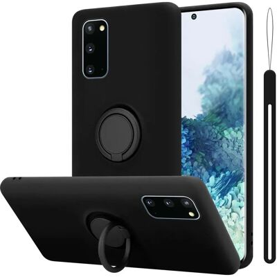 Cadorabo Flüssiges Schwarz TPU Hülle für Galaxy S20 - Dünner Stoßdämpfer Cadorabo Flüssiges Schwarz TPU Hülle für Galaxy S20 - Dünner Stoßdämpfer