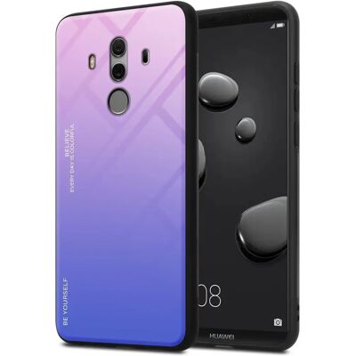 Coque TPU Rose-Bleu Huawei MATE 10 PRO - Couverture arrière avec verre - Publicité Coque TPU Rose-Bleu Huawei MATE 10 PRO - Couverture arrière avec verre - Publicité