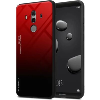 Huawei Mate 10 Pro Kaksivärinen TPU Kotelo - Takakansi karkaistulla lasilla Huawei Mate 10 Pro Kaksivärinen TPU Kotelo - Takakansi karkaistulla lasilla
