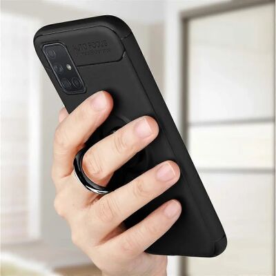 Cadorabo Handyhülle für Galaxy A71 5G - Schwarz/Grau Fokusring Cadorabo Handyhülle für Galaxy A71 5G - Schwarz/Grau Fokusring