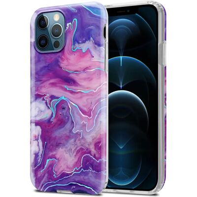 Coque TPU en Marbre Violet Rose pour iPhone 12 PRO MAX - Protection & Style - Publicité Coque TPU en Marbre Violet Rose pour iPhone 12 PRO MAX - Protection & Style - Publicité