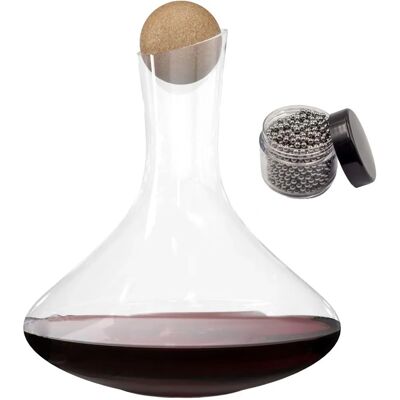 Intirilife Glas Karaffe - 1,8L - Elegante bleifreie Weindekanter Intirilife Glas Karaffe - 1,8L - Elegante bleifreie Weindekanter