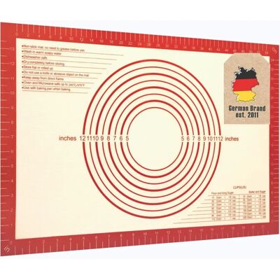 Intirilife Brązowo-różowa silikonowa mata do pieczenia - 40x60cm, Wielokrotnego użytku Intirilife Brązowo-różowa silikonowa mata do pieczenia - 40x60cm, Wielokrotnego użytku